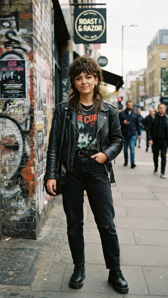 Edgy choppy shag with layered texture and effortless volume.
