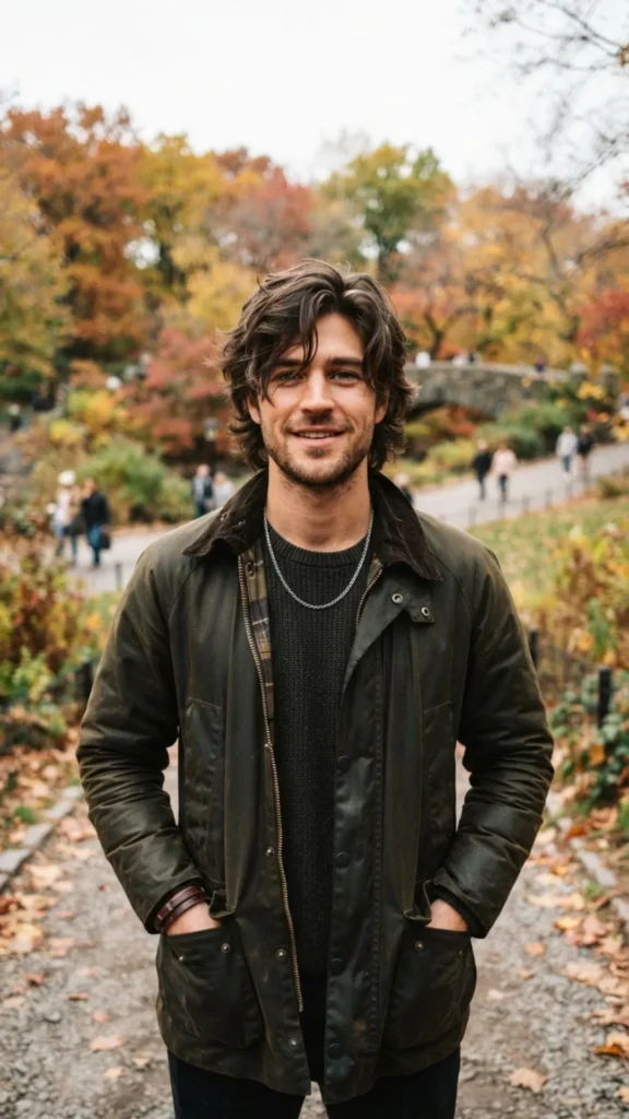 Rugged medium haircut for men with rough layers and natural texture.