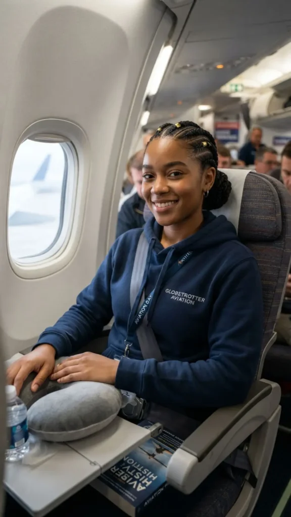 Protective cornrows for a secure, stylish, and comfortable long-flight hairstyle