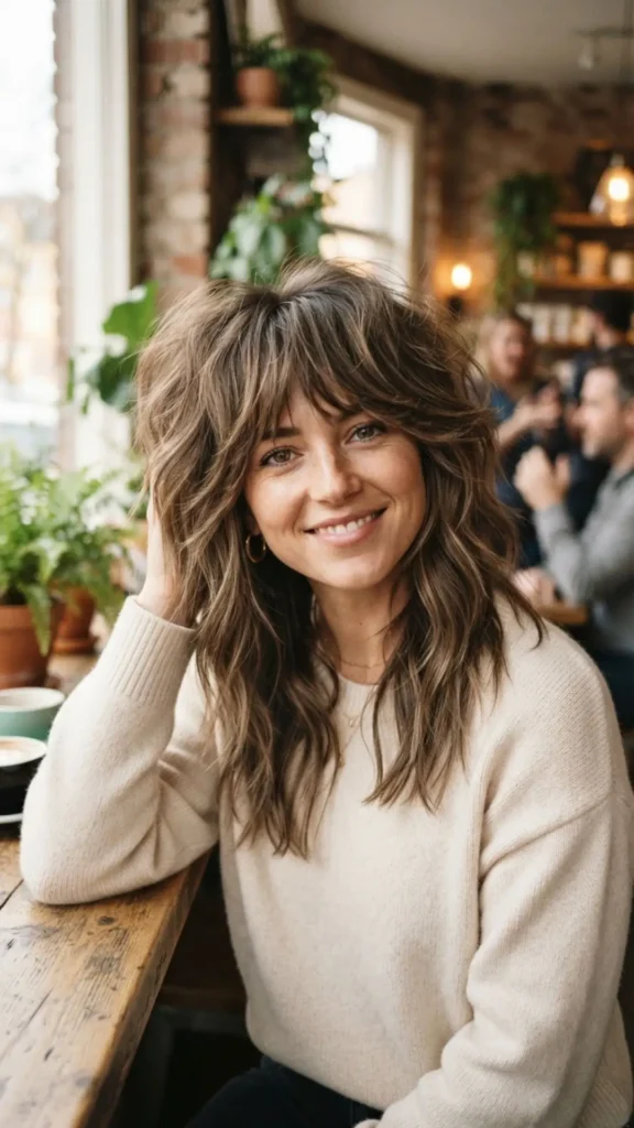Shaggy layers styled with airy volume and lightweight movement.
v=