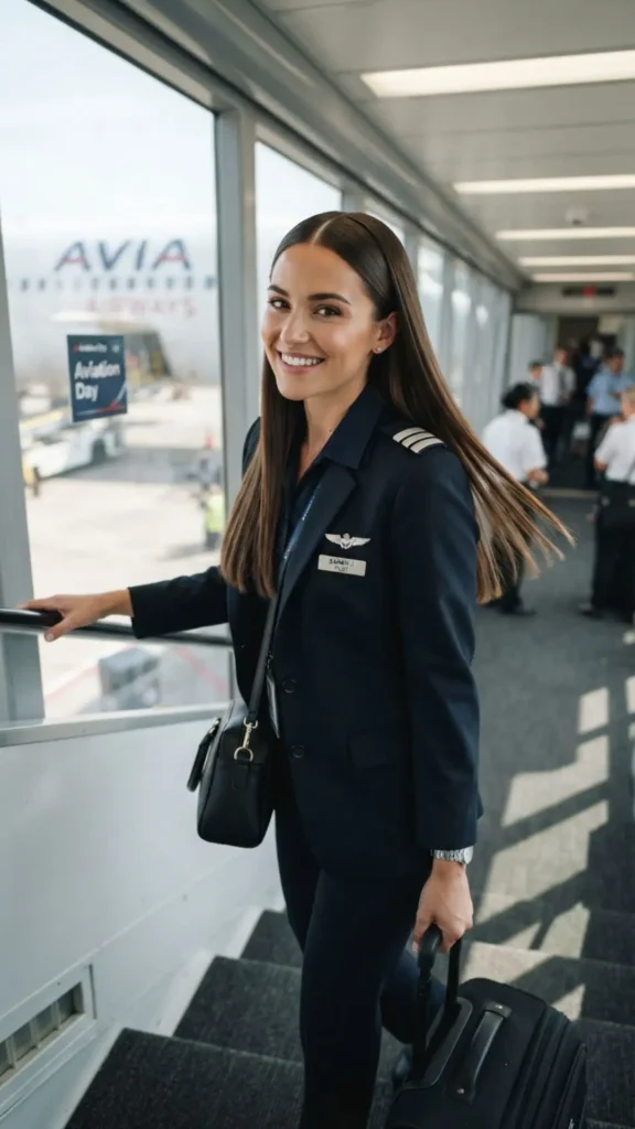 Sleek straight hair for a polished, comfortable, and stylish flight-ready look
