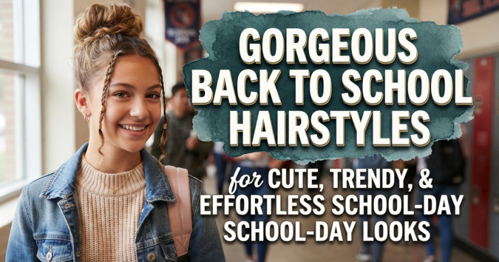 Gorgeous back to school hairstyles with cute braids, curls, and trendy looks.