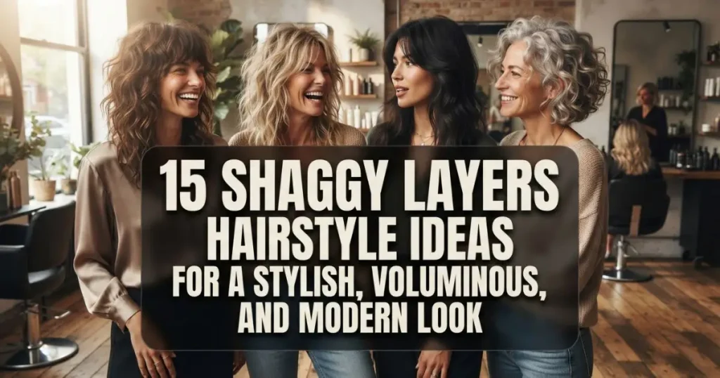 15 shaggy layers hairstyle ideas featuring stylish, voluminous, and modern hair looks.