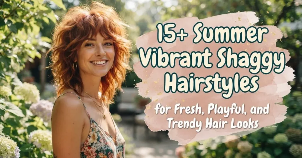 15+ Summer Vibrant Shaggy Hairstyles with Trendy Layers and Playful Texture