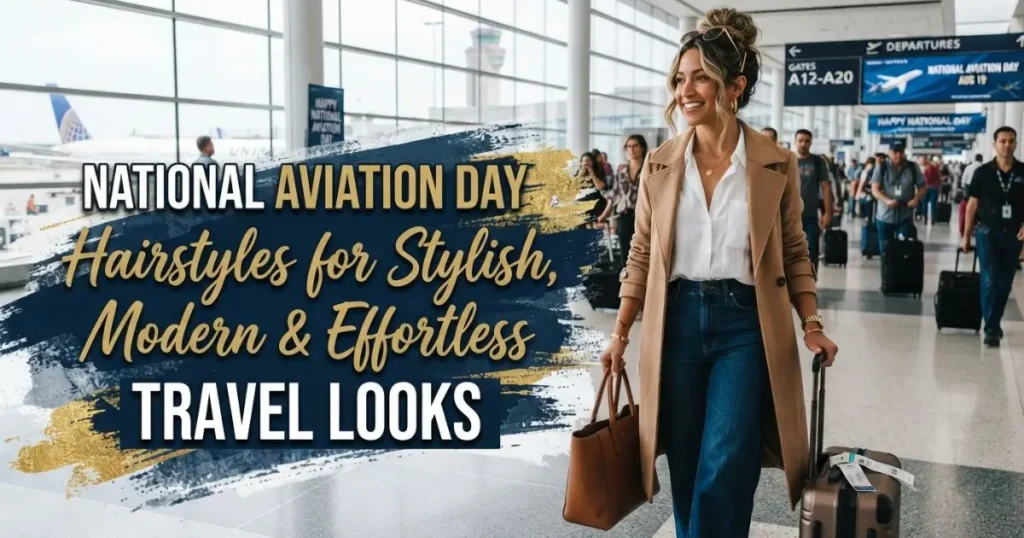 National Aviation Day hairstyles with stylish, modern, and effortless travel looks.