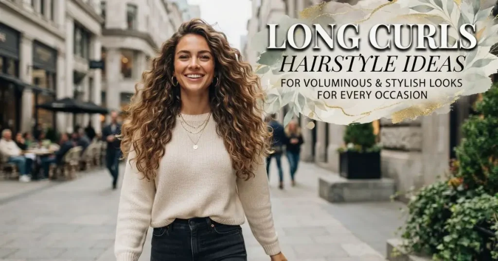 Long curls hairstyle with voluminous, stylish curls for any occasion.